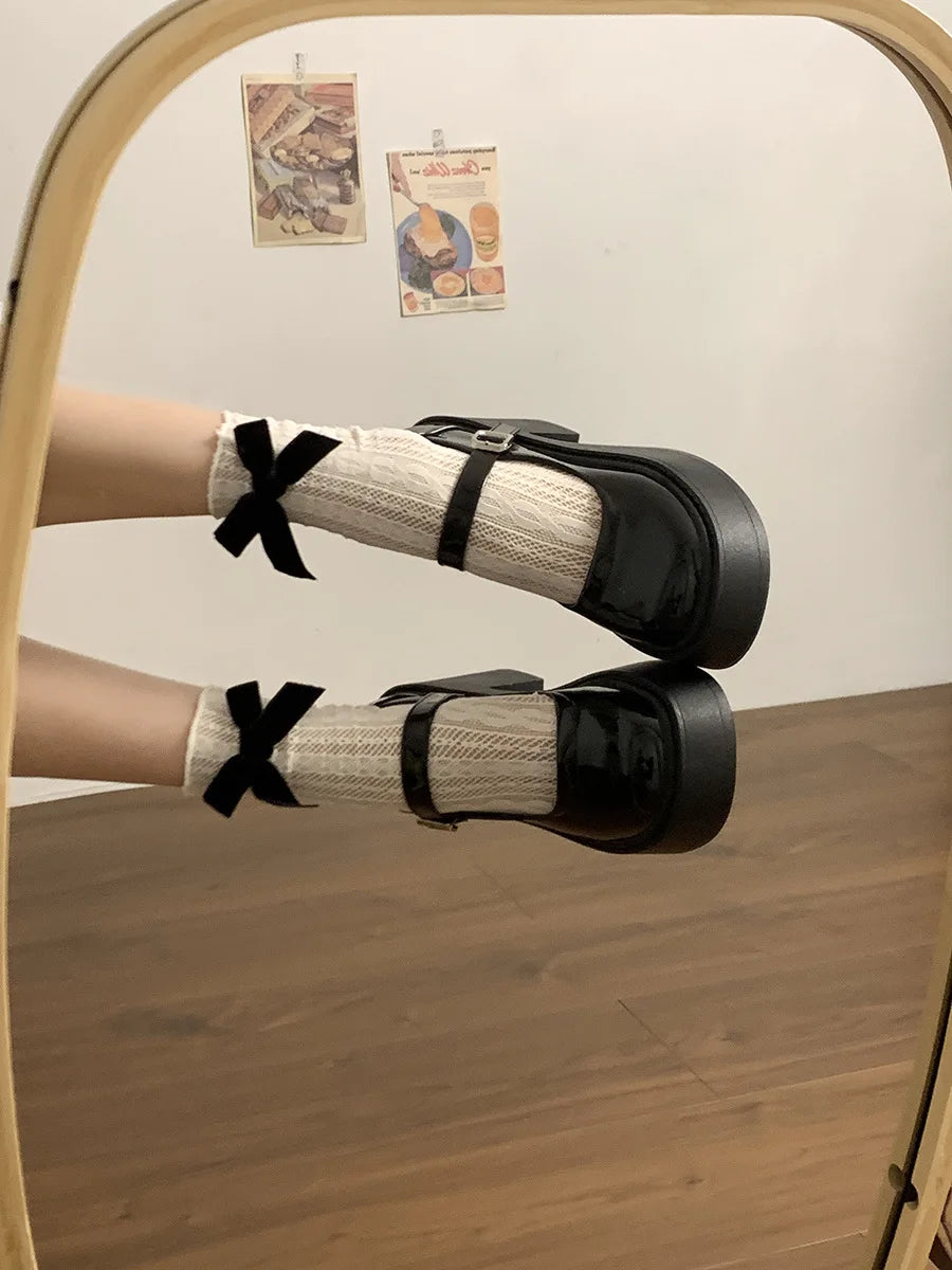 LBSFY -Women Mary Jane Shoes Ladies Concise Outdoor Pumps Spring Autumn Cute Single Shoe Women Dress Leather Lolita Shoes Women Loafers