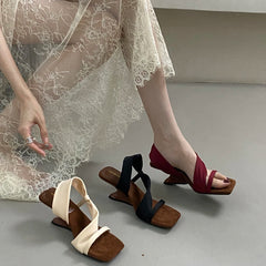 LBSFY  -Summer Designer Wedges Heel Slippers Women Open Toe Casual Party Dress Sandals Shoes Zapatos De Mujer