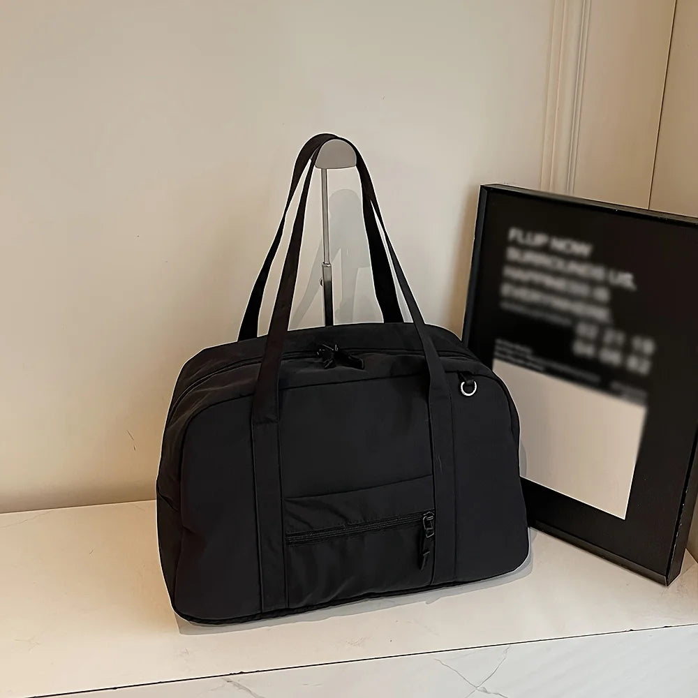 LBSFY -Large Capacity Nylon Bag Women's New Fashion Casual One-Shoulder Travel Luggage College Commuter Tote Bag