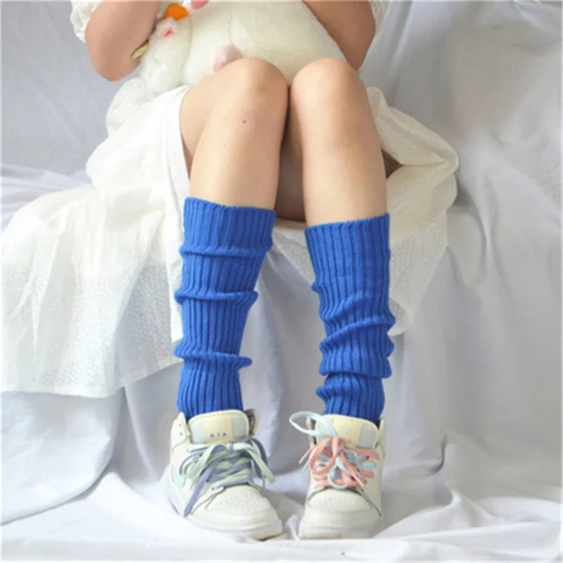 Lbsfy Candy Color Sweet Girl Leg Warmers NEW Korean Knitted Foot Cover Women Solid Color Autumn Winter Stylish Elastic Long Tube Sock