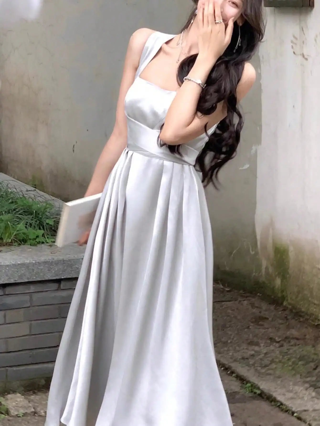 LBSFY -France Elegant Solid Princess Evening Party Dress Sleeveless Graduation A-Line Bridesmaid Midi Woman Dresses 2025 Spring Summer