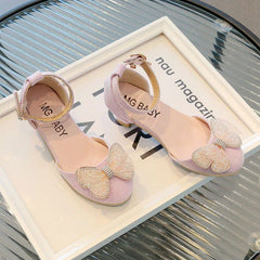 LBSFY -Lace Casual Stage Elegant Comfortable Fashion Spring and Summer Students Baby Girls Princess Cute Kids Bow Beaded Sandals