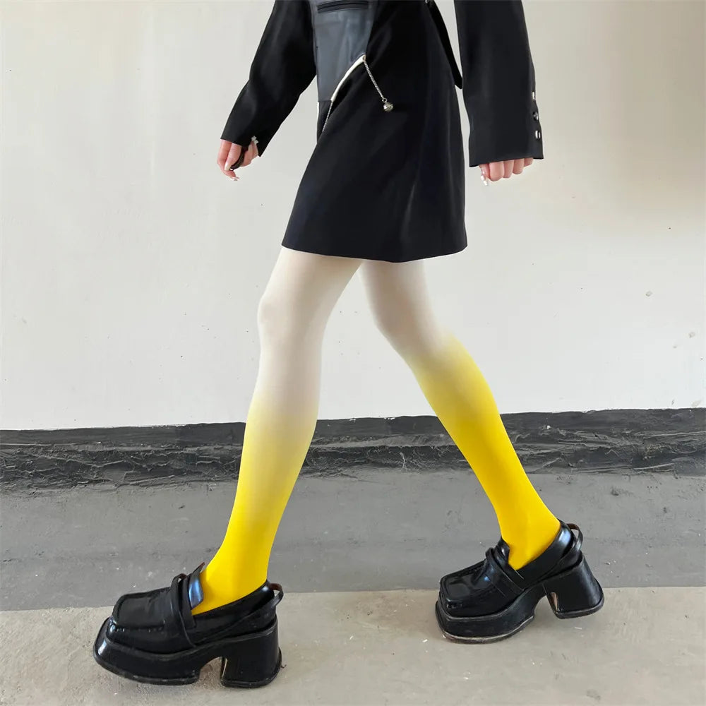 Lbsfy 80D Lolita Gradient Women Sexy Anime Stockings Cute Leggings Spring Autumn Snagging Resistance Colored Pantyhose for Girl Tights