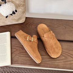 LBSFY -New Style Classic Fashion Women Suede Mules Slippers Clogs Cork Insole Sandals with Arch Support Outdoor Beach Slides Home Shoes