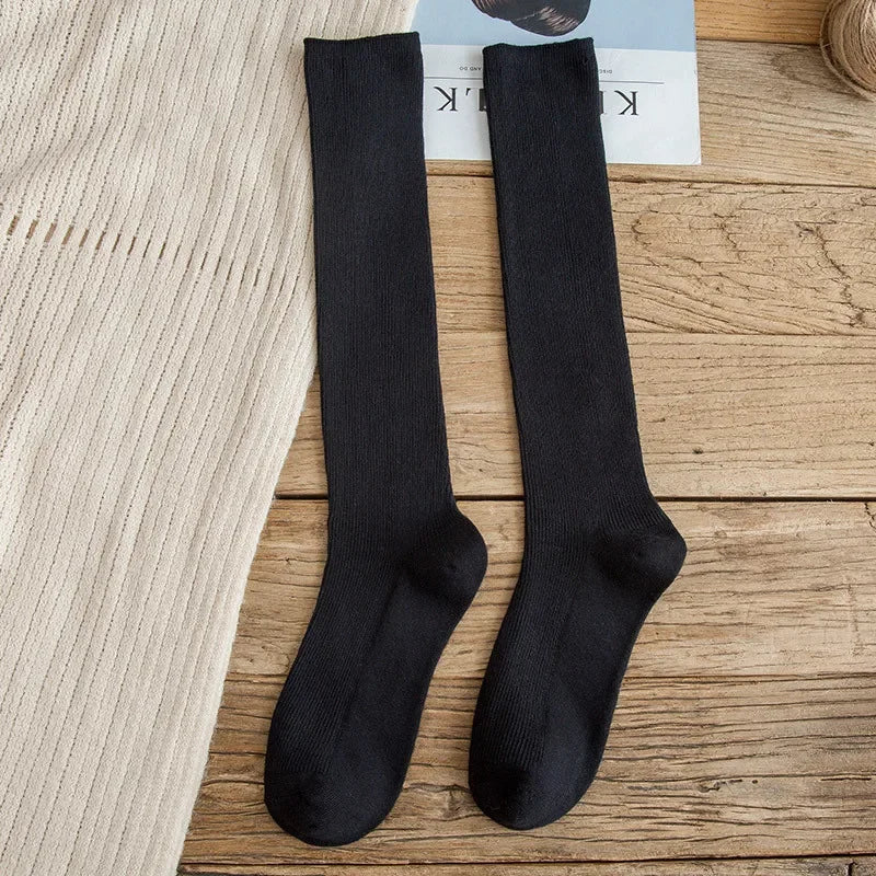 Lbsfy 10 Colors Autumn Women's Socks Cotton Winter Long Socks Harajuku Female Trick Warm Solid Color Sock Casual Ladies Sox