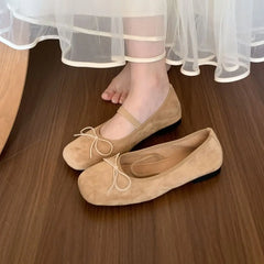 LBSFY - New Brand Women Flats Soft Leather Eelgant Dress Shoes Round Toe Shallow Slip On Ladies Casual Ballet Shoes