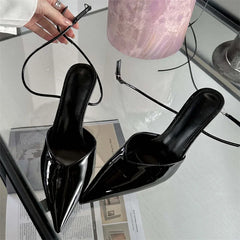 LBSFY -Spring Sexy Pointed Toe Ankle Buckle Strap Woman Pumps Sandals Elegant Thin Low Heels Slingbacks Female Mules Shoes