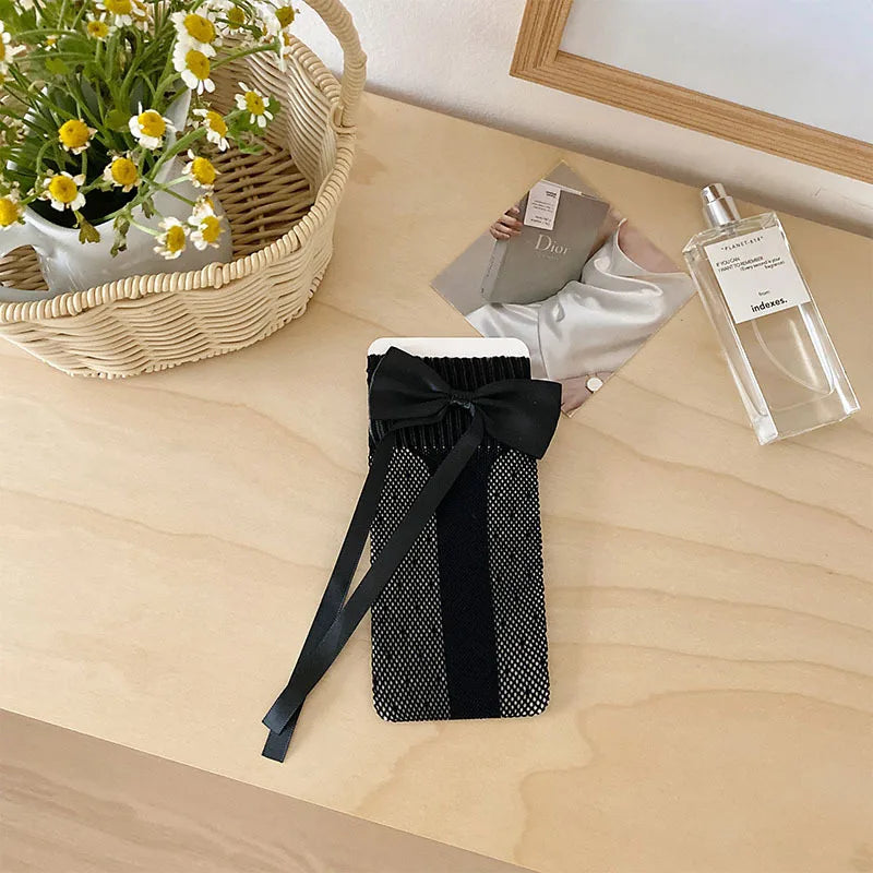 Lbsfy Women's Socks Spring Summer Lolita Socks Thin Calf Sock Sun Tie Sweet Girly Bow Fairy Stockings Bow Stud Sock Lace Sock Fashion