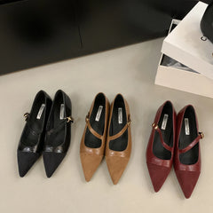 LBSFY  -Spring New Brand Women Flats Fashion Pointed Toe Slip On Ladies Casual Laofer Shoes Flat Heel Dress Flat Shoes Muj