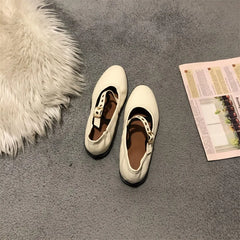 LBSFY  -  2024 Spring Women Grandma's Flat Shoes Fashion Round Toe Shallow Slip On Female Casual Mary Jane Shoes Soft Flat Heel Zapatos
