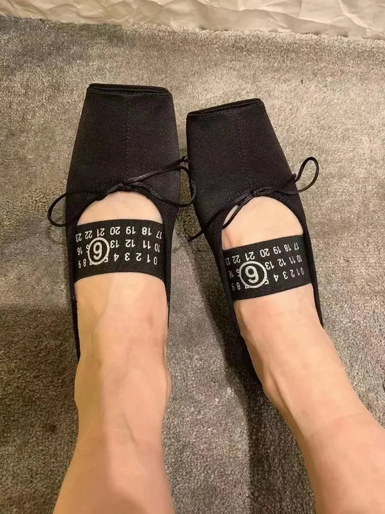 LBSFY  -  2024 Desinger square toe flat shoes