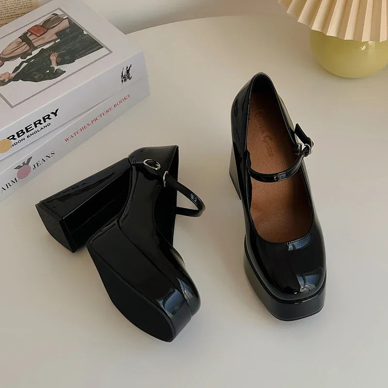 LBSFY - Platform Women Pumps Fashion Shallow Buckle Shoes New Spring Autumn Wedding Party Shoes