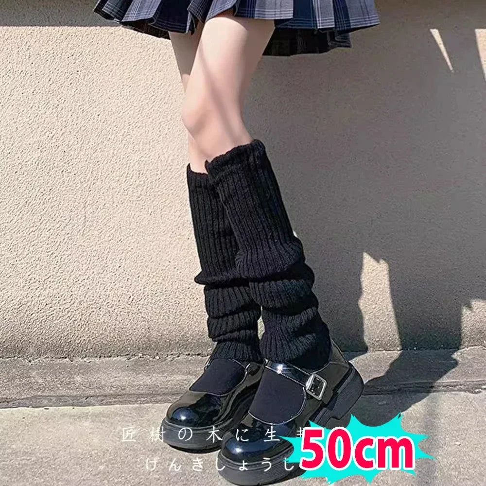 Lbsfy Y2K Women's Leg Warmers Japanese Lolita Long Socks Wool Knitted Foot Cover Arm Warmer Autumn Winter Crochet Heap Sock Boot Cuffs