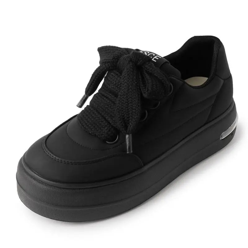 LBSFY  -    New Women Sneakers Lace Up Platform Shoes Spring Summer Casual Shoes Fashion Ladies Thick Bottom Flats