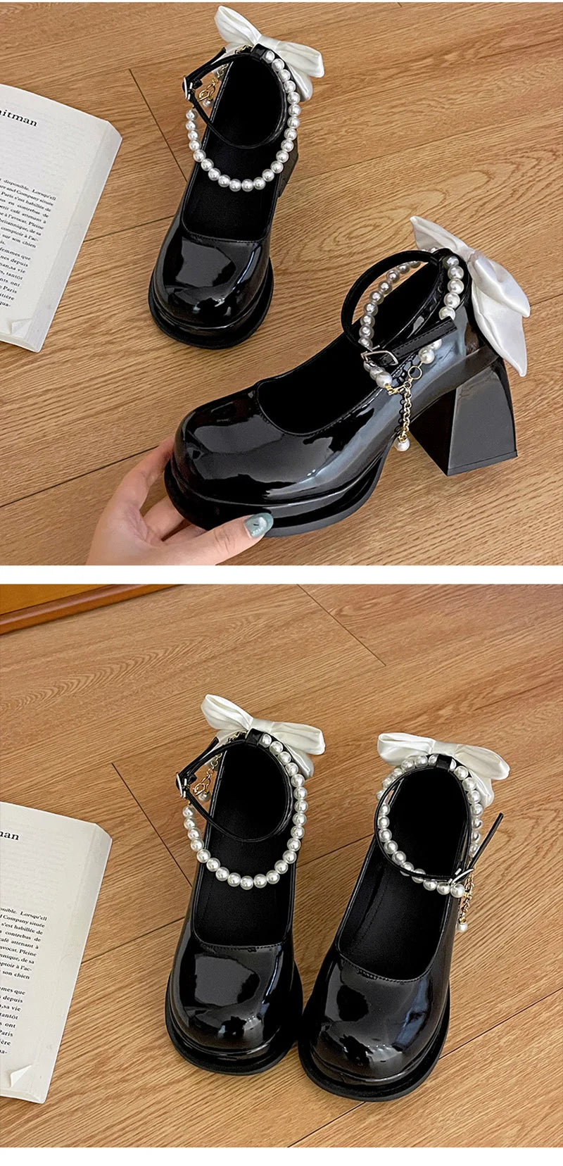 LBSFY -Designer Butterfly-knot Women Mary Jane Shoes Ladies Concise Outdoor Pumps Spring Autumn Women's Dress Leather Shoes