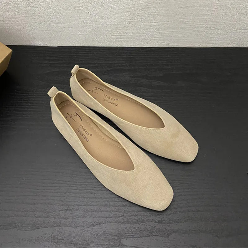 LBSFY -Women Flats New Ballerinas Soft Leather Moccasins Slip On Retro Grandma Shoes Ladies mules Slippers Mujer