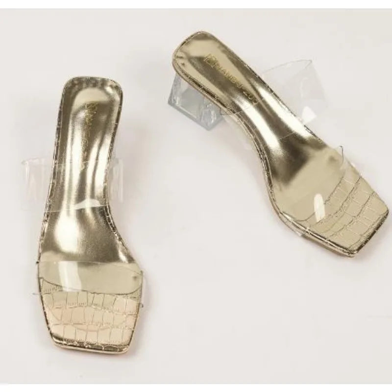LBSFY -Plus Size 35-43 women's Shoes Summer Concise Slippers Square Toe Shallow Slippers High Quality Luxury Slippers