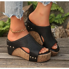LBSFY -Luxury Slippers Roman Open Toe Platform Sandals Women Summer Retro Peep Toe Wedges Casual Slippers Slides Women Zapatos De Mujer