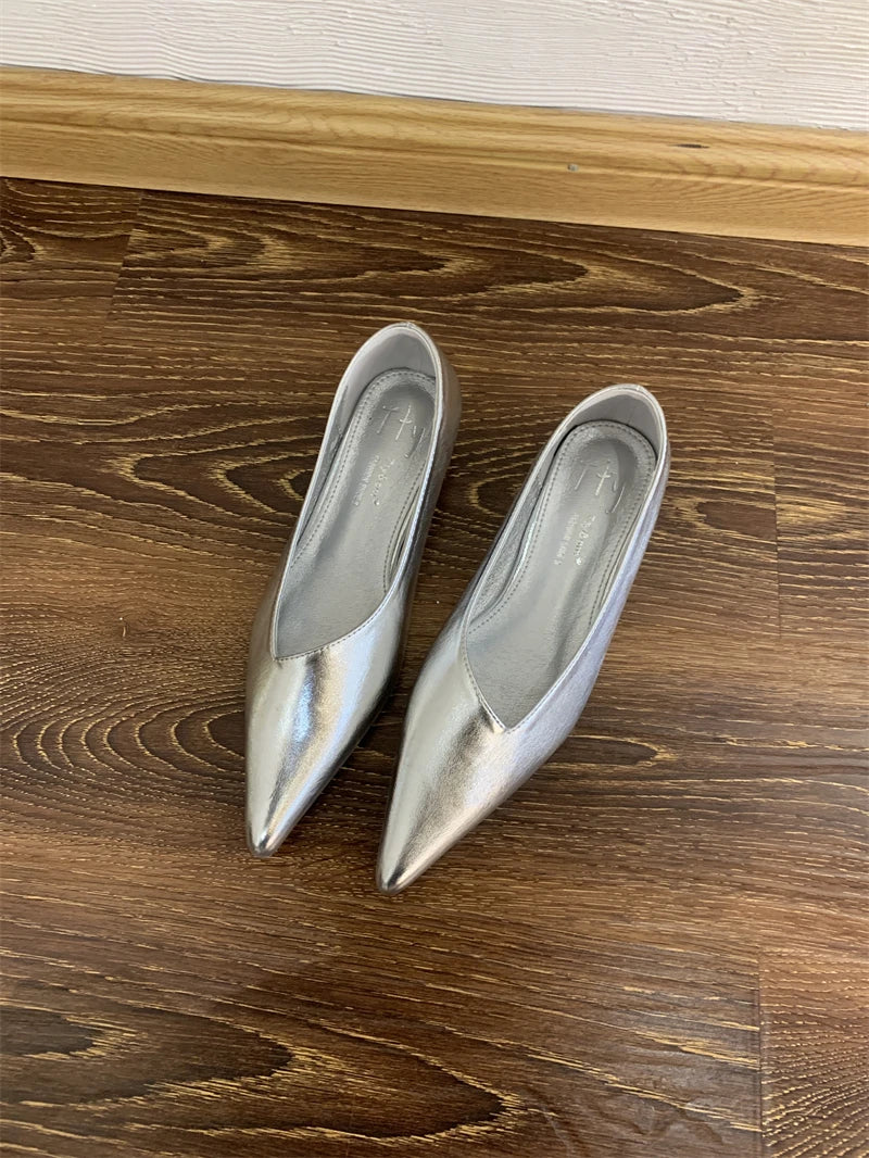 LBSFY -Spring Pointed Toe Women Flats Women Fashion Shallow Slip On Shoes Ladies Elgant Paryt Dress Shoes Sandals Mujer