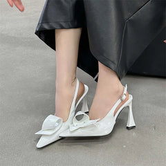 LBSFY -New Design Elegant Splicing Rivet Buckle Strap Women Pumps Thin High Heels Pointed Toe Stripper Party Shoes