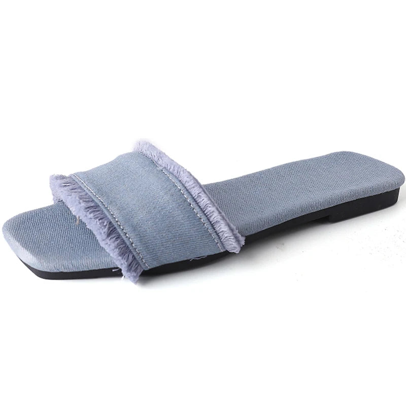 LBSFY  -  Designer Summers Tassels Women Slippers Fashion Elegant Open Toe Flats Slides Shoes Ladies Casaul Outdoor Beach Sandalias