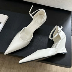 LBSFY -Spring Fashion Candy Pointed Toe Women Pumps Slingback Wedges High Heels Party Prom Mules Shoes Zapatos De Mujer