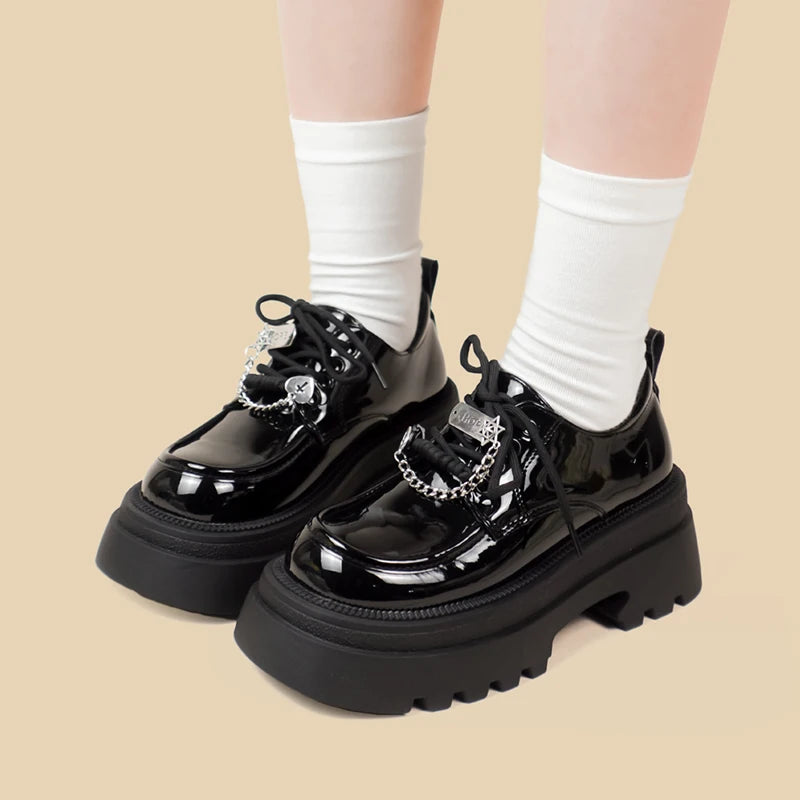 LBSFY  -   Fashion Mary Jane Shoes Lovely Girls Students Black Vintage Platform Shoes Women Trendy Pumps