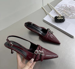 LBSFY  Summer Sliver High Heel Women Sandals Fashion Pointed Toe Shoes Ladies Elegant Dancing Party Party Club Shoes