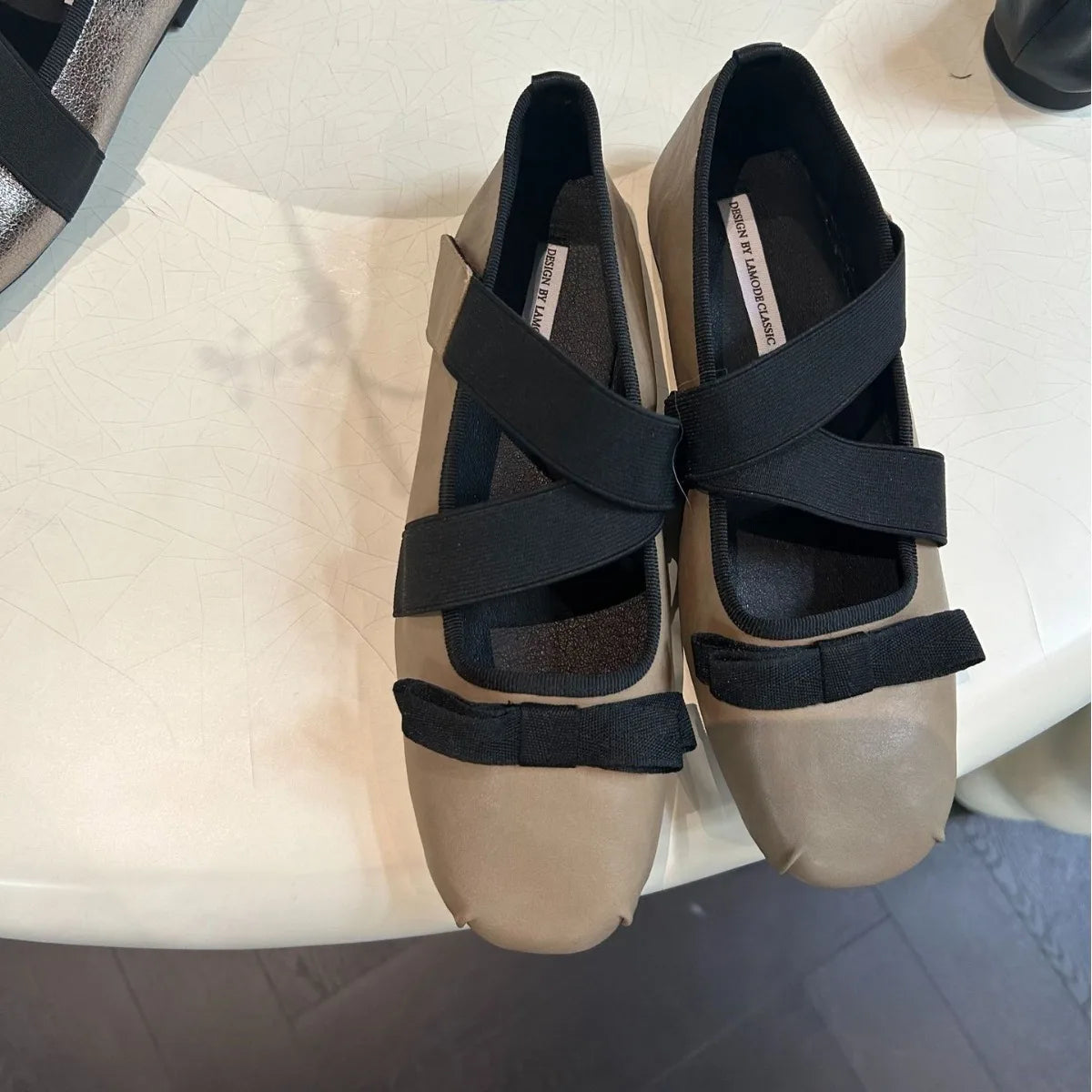 LBSFY  -   Women Ballet Flats Round Toe Black Pu Leather Ballerina Shoes Zapatos Bailarinas De Mujer