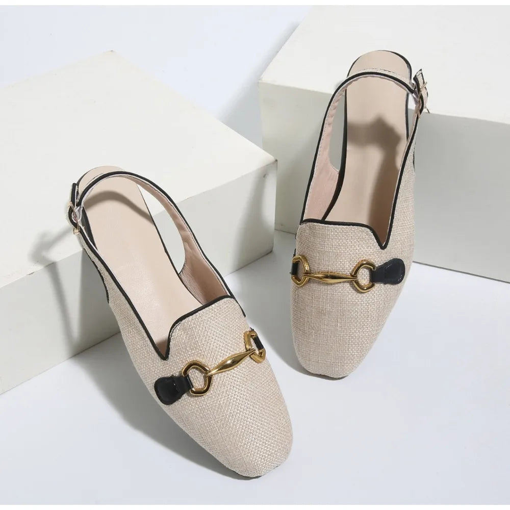 LBSFY -2026 Women Platform Sandals Anti-slip Closed Toe Metal Shoes Women Flat Outdoor Round Toe Wedge Sandals Women Sandalias De Mujer