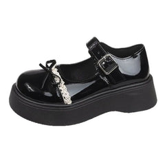 LBSFY -Women's Loafers 2025 Spring British Style Platform Mary Jane Shoes Woman Japanese Jk Uniform Bow Lolita Shoes Women Single Shoe