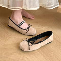 LBSFY  -  New Brand Women Flat Shoes Round Toe Shallow Slip On Ladies Casual Ballet Shoes Soft Leather Eelgant Balle Shoes