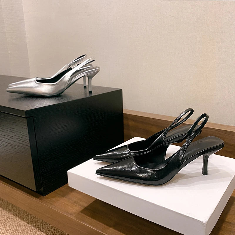 LBSFY -New Fashion Slip-on Women's High Heels Summer Solid Office and Career Sexy Pointed Toe Heeled Sandals Women High Heel Pumps