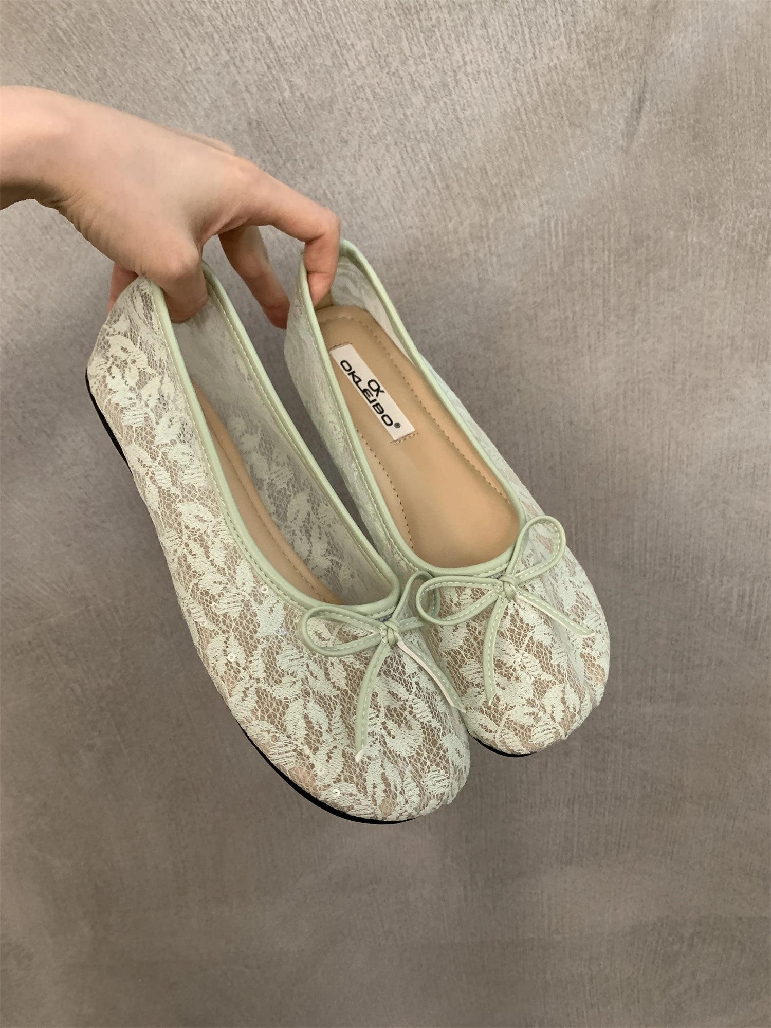 LBSFY -Summer Fashion Concise Round Head  Women Ballet Flats Low Heels Bow Mesh Party Slide Mules Casual Shoes Zapatos De Mujer