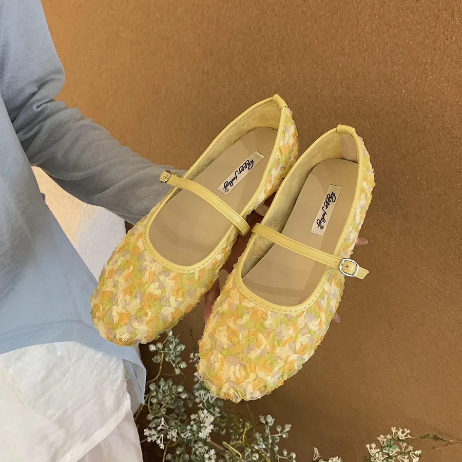 LBSFY -Winter Women Flats Round Toe Shallow Slip On Ladies Casual Ballet Fur Shoes Soft Leather Eelgant Dress Shoes Mujer