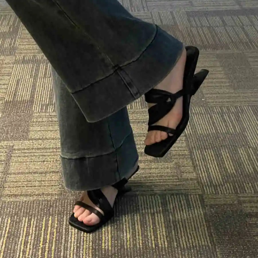 LBSFY  -Summer Fashion Wedges Heel Slippers Women Open Toe Beach Casual Sandals Shoes Zapatos De Mujer