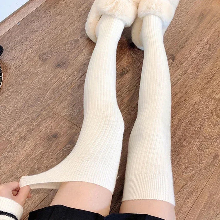 Lbsfy Women's Wool Cashmere Thermal Long Sock Homewear Sleeping Thicken Warm Crew Socks for Women Socks Autumn Winter Calcetines Mujer