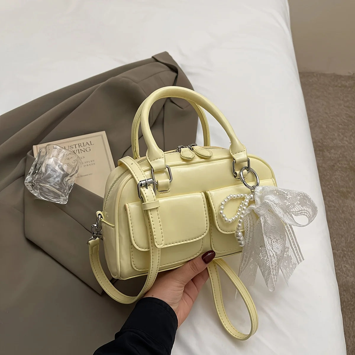 LBSFY -Ladies Crossbody Bag Fashion Everything Popular Casual Sweet Lace Ballet Style Design Sense of Spring and Summer New Shoulder Ba