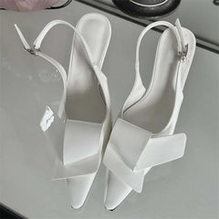 LBSFY -New Design Elegant Splicing Rivet Buckle Strap Women Pumps Thin High Heels Pointed Toe Stripper Party Shoes
