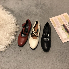 LBSFY  -  2024 Spring Women Grandma's Flat Shoes Fashion Round Toe Shallow Slip On Female Casual Mary Jane Shoes Soft Flat Heel Zapatos