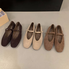 LBSFY  -   2024 Spring New Brand Women Flats Round Toe Shallow Slip On Ladies Casual Ballet Shoes Soft Leather Eelgant Dress Shoes
