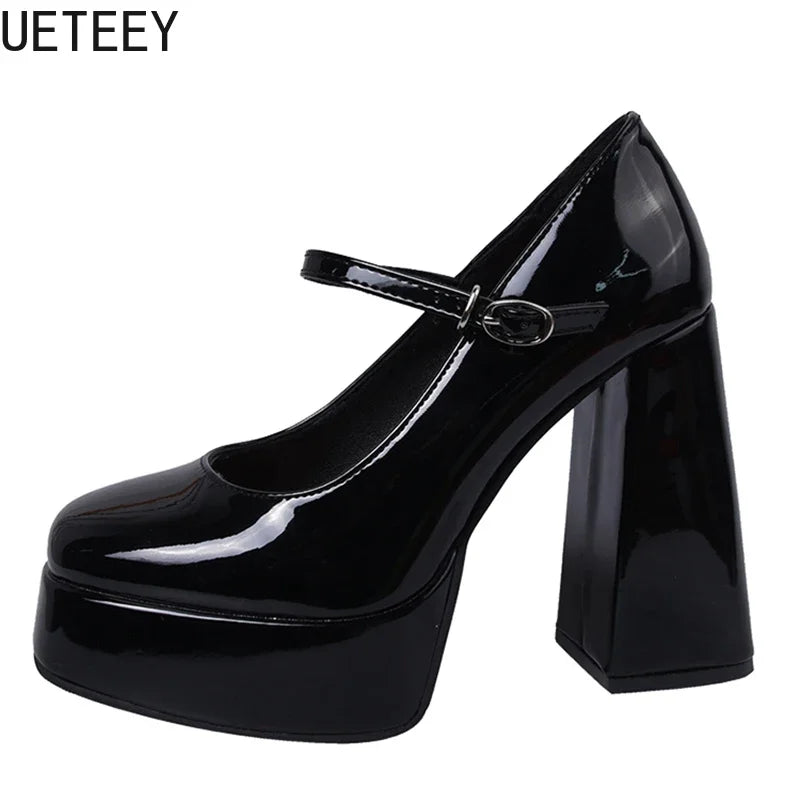 LBSFY - Platform Women Pumps Fashion Shallow Buckle Shoes New Spring Autumn Wedding Party Shoes
