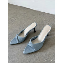 LBSFY  -  Fashion Sandals Women's New High Quality Pointed Open Toe Flipped High Heel Slippers Modern Summer Open Shoes