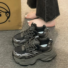 LBSFY -Women Platform Sneakers 2025 Autumn New Fashion Casual Lace Up Sports Shoes Woman Non Slip Walking Shoes Ladies Vulcanize Shoes