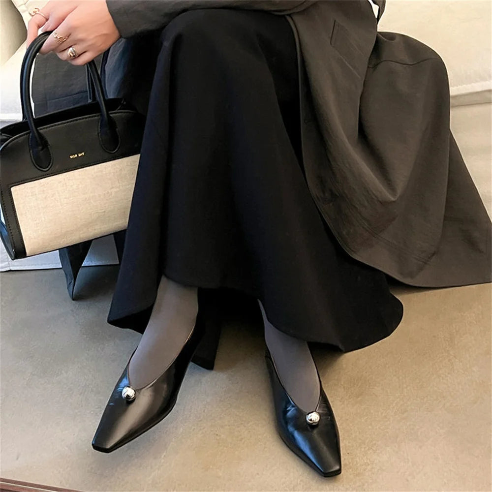 LBSFY  -  Women's High Heels New 2cm Simple Business Women's Shoes Evening Party Genuine Leather Elegant Prom Pumps Office Shoes