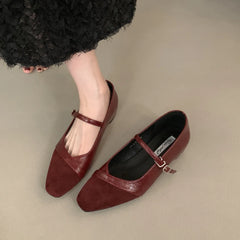 LBSFY  - Spring New Brand Round Toe Shallow Slip O  Women Flats Ladies Casual Ballet Shoes Soft Leather Eelgant Dress Shoes