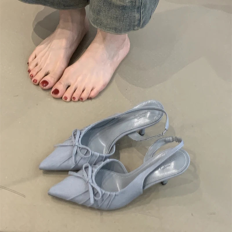 LBSFY - Summer High Heel Women Sandals Fashion Pointed Toe Singbacks Shoes Design Style Banquet Party Dress Sandalias Shoes