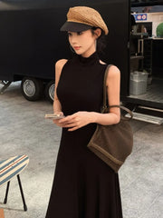 LBSFY -Women's Sexy Vintage Summer Backless Dresses Slit Fit Sleeveless Spaghetti Strap Halther Evening Dress Club Party Prom Chic New