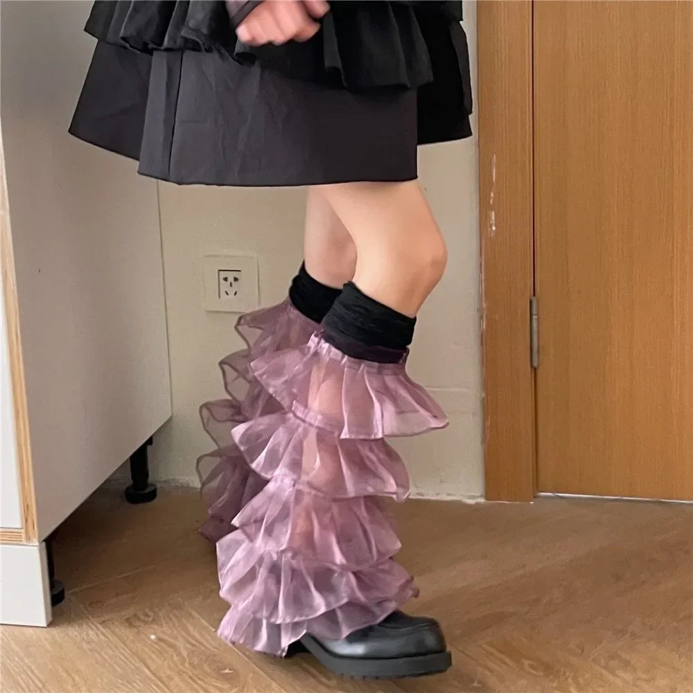 Lbsfy Women's Underwear Casual Tights Legging Lolita Woman Socks Sexy Knee-socks Pleated Ruffle Design Stockings Women's Lace Stocking