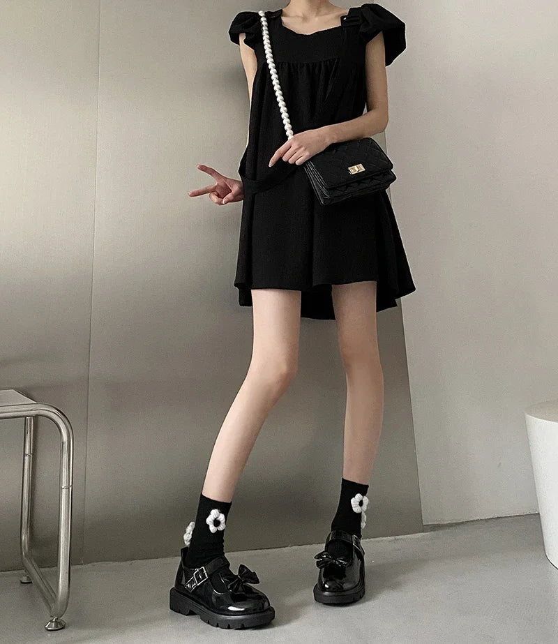 LBSFY -Women Black Lolita Shoes Casual Platform Mary Janes Heels Women Vintage Pumps for Women College Student Low Heel Women's Shoes
